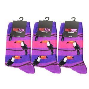 NWT Set of 3 Toucans on Stripe Crew Socks